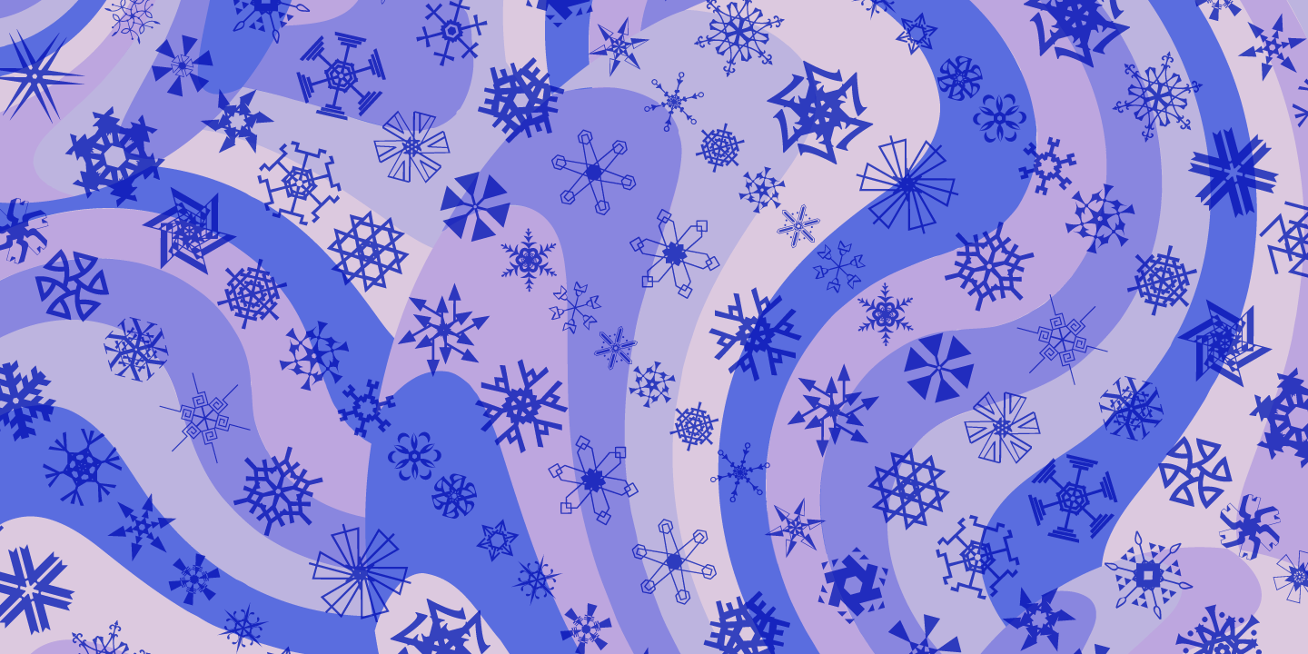 Example font P22 Snowflakes #5